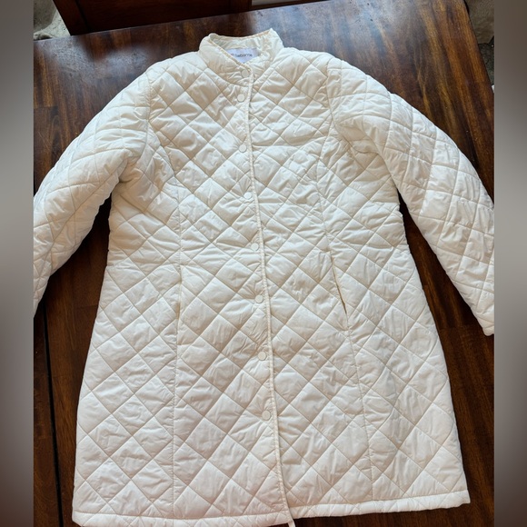 Liz Claiborne Jackets & Blazers - Liz Claiborne White Cream Quilted Puffer Jacket